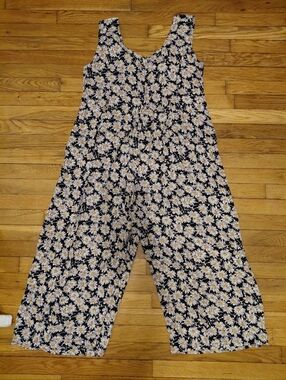 Vintage Floral Jumpsuit Rayon By Tramp Made In India